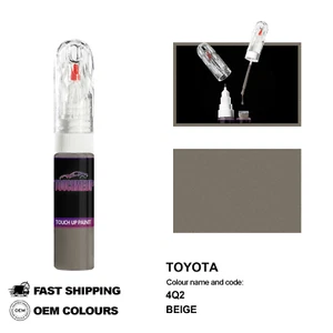 FOR TOYOTA BEIGE 4Q2 Touch Up Paint Pen Brush Fix Kit Scratch Chip Set Mark - Picture 1 of 8