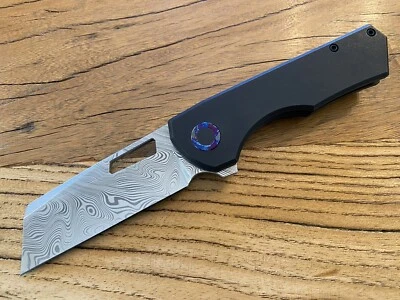 Brown Knives Yeager-M Knife Joy Exclusive Damasteel Black PVD Zircuti Kit - Image 1 of 4