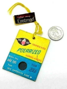 Vintage Eastman Rayex Sunglasses Tag Kodace Plastic Polarized Eye Test  - Picture 1 of 8