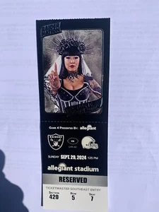 LAS VEGAS RAIDERS vs CLEVELAND SEPTEMBER 29,2024, RAIDER NATION TICKET STUB - Picture 1 of 2