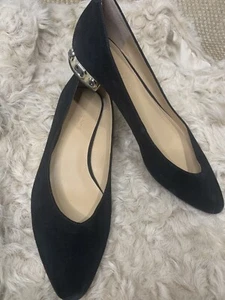 Talbots Isa Gamuza Punta Redonda Anillos Tacón Bloque Talla 9 - Imagen 1 de 5