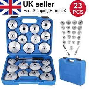 23-piece cap-type oil filter wrench set Automotive Removal Socket Tool Kit - Picture 1 of 12