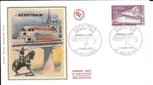 FRANCE 1970 FDC AEROTRAIN YT 1631 - Picture 1 of 1