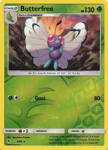 Butterfree Rare Reverse Holo Hidden Fates 3/68 NM - Picture 1 of 2