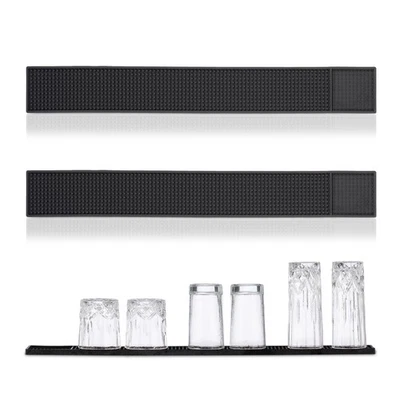Barmatte Abtropfmatte Tropfmatte Spülmatte rutschfest PVC Barmatte 2er Set - Bild 1 von 4