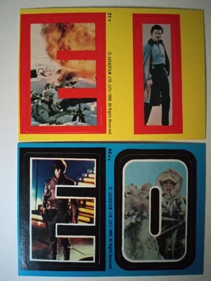 STAR WARS THE EMPIRE STRIKES BACK STICKERS #21 + 44  1980 - Image 1 of 4