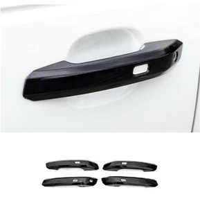 4PCS Fit For Audi A4 2017-2024 ABS Black Exterior Outside Door Handle Trim Cover - Picture 1 of 5