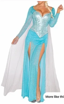 AGOTADO Elsa Sexy Capa de Hielo Princesa Reina Frozen Vestido Disfraz Corsé Disney XS Foto 1 de 3