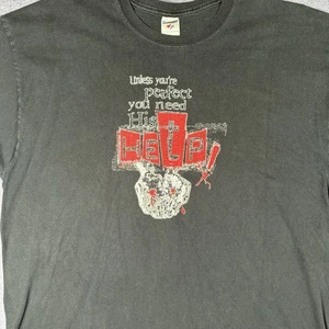Vintage Y2K God Shirt Unless You’re Perfect You Need His Help Large Jesus Tshirt - Picture 1 of 7