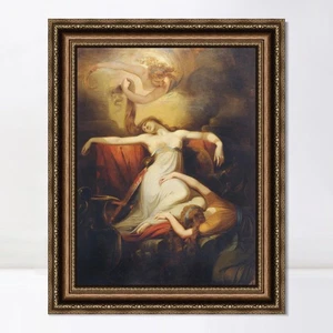 Arte en lienzo enmarcado impresión de giclee Dido (1781) por Henry Fuseli decoración de oficina en casa - Imagen 1 de 16