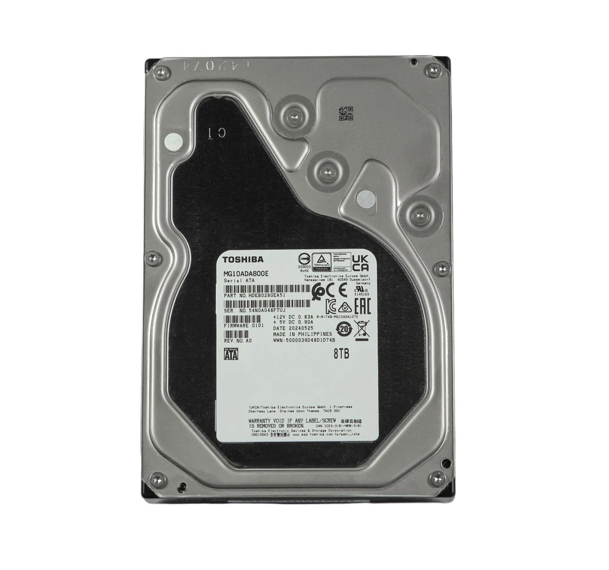 Toshiba 3.5 in Form Factor Internal Hard Disk Drives 8 TB Storage