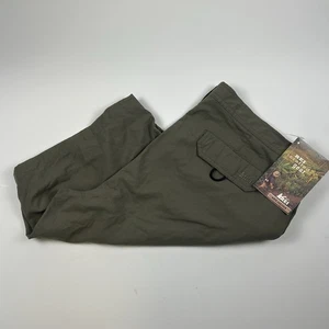 REI Co-Op Men's Mens SZ 38 Athletic Cargo Pocket Shorts Lined Ash Olive NEW - Picture 1 of 8