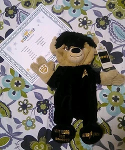 Build a Bear Star Trek SPOCK Live Long and Prosper NEU 17" Zertifikat ungefüllt - Bild 1 von 3