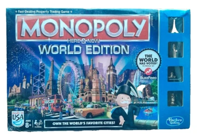 SLIGHT BOX DAMAGE MONOPOLY HERE & NOW WORLD EDITION BOARD GAME By HASBRO - Image 1 of 4
