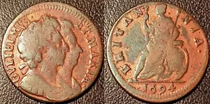 Großbritannien - William & Mary - Farthing 1694 ! KM#466.2 - Bild 1 von 1