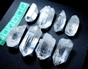 264Carats Nice Quality Quartz Crystals Fully Terminated Crystals Luster 8 Pieces - Picture 1 of 5