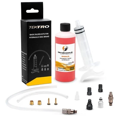 Kit de ventilación original Tektro Basic incluye líquido de frenos de 100 ml para TEKTRO