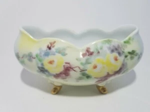 Imperial PSL Austria china footed bowl - yellow flowers scalloped edge  - Picture 1 of 5