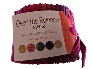 Moda Over the Rainbow Jelly Roll Fabric Laundry Basket Quilts Out of Print! - Picture 1 of 6