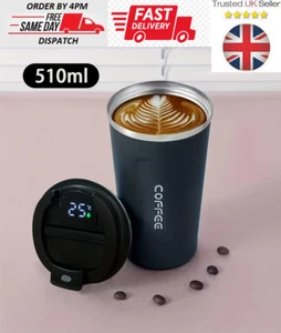 Temperature Control Smart Mug Coffee Tea Travel Camping Water Hot Cold Flask - Picture 1 of 7