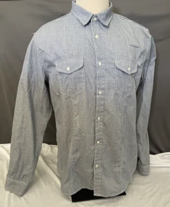 Ocean Current Shirt Men XL Long Sleeve Blue Button Down Casual Dress Shirt - Picture 1 of 14