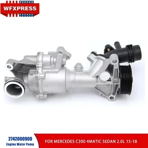 Engine Water Cooling Pump For Mercedes C300 4Matic Sedan 2.0L 15-18  2742000900 - Picture 1 of 6