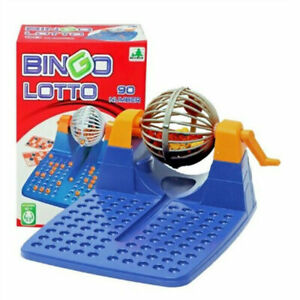 Fun Mini Bingo Lotto Game Bingo Card Ball Chip Machine Family Party Kid Gift Toy