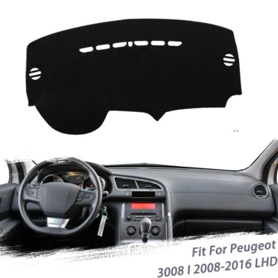Car Dash Mat Dashboard Cover Carpet Protector For Peugeot 3008 I 2008-2016 - Image 1 of 4