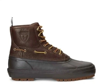 Polo Ralph Lauren Claus Botas de Pato Forradas de Cuero con Cordones Para Hombre Marrón Talla 9 NUEVAS  Foto 1 de 4