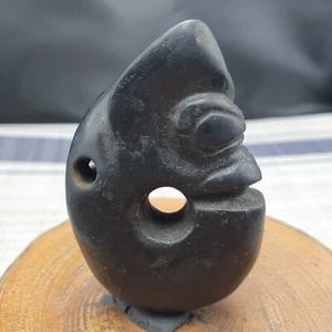 Black Magnetic Antique Stone jade Animal carving stone Amulet Bead - Picture 1 of 17