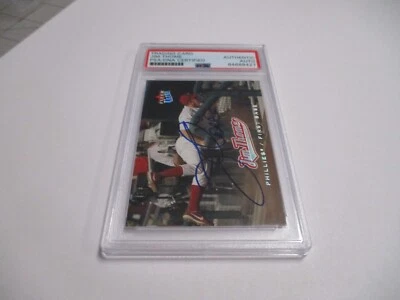 Jim Thome Phillies MLB Autographed 2005 Fleer Ultra Baseball Card PSA Slab - Image 1 of 4