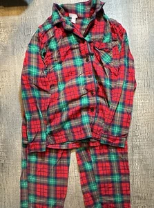 Women’s Red Flannel Button Down Pajama Set ~ Size S - Picture 1 of 4