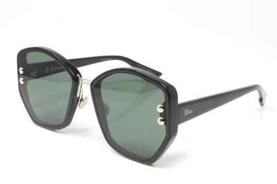 Dior Sunglasses Women's Black Geometric Plastic 59mm Green Lens Addict2-807 - Image 1 of 4