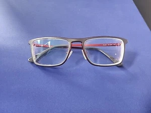 Police Titanium Eyeglass Frames - Red & Gray VPLL20K COL.08HR - Picture 1 of 5