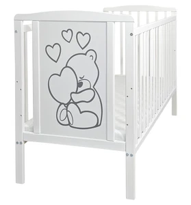 Babybett Kinderbett Gitterbett aus Massivholz 3 fach höhenverstellbar 60 x 120 - Bild 1 von 12