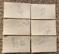 VINTAGE MISL PITTSBURGH SPIRIT SOCCER LOT OF SIGNED INDEX CARDS PAUL CHILD AUTO