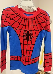 Disney Store Amazing Spider-Man Deluxe PJ Pal Pajamas Set Boys Sz 5 Cotton - Picture 1 of 4