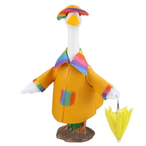 23 Inch Porch Goose Outfit Raincoat, Yard Cement Goose Clothes Cute Costume Outf - Picture 1 of 6