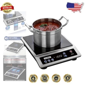 Commercial Induction Cooktop - 1800W Portable Cooker with NSF Certification - Picture 1 of 9