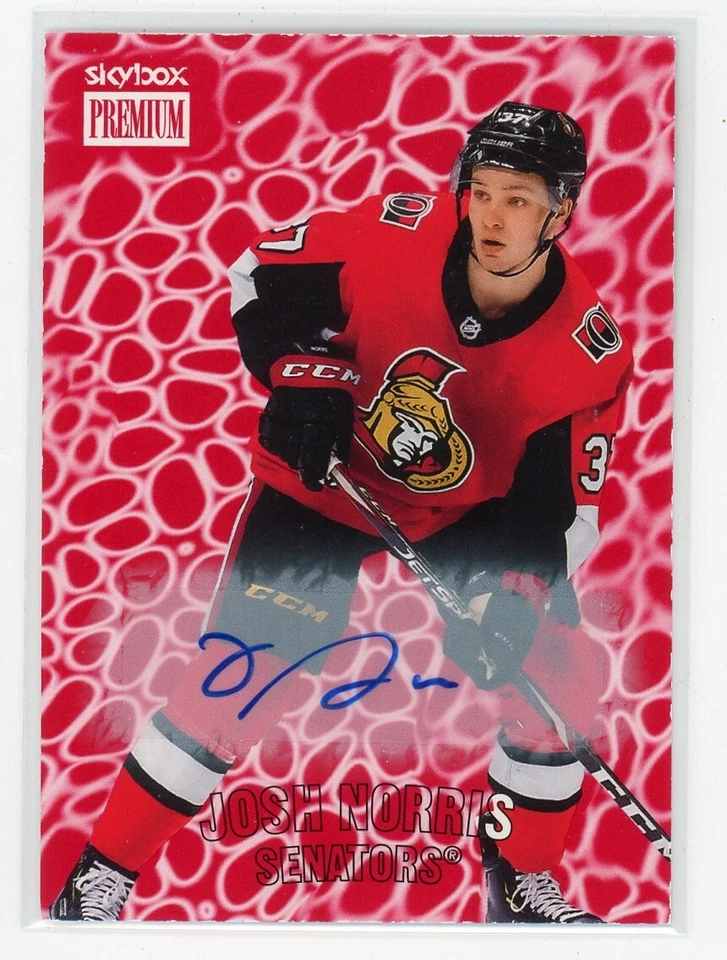 2020-21 Skybox Metal Universe Josh Norris Retro Star Rubies Rookie Auto #PP-26 - Image 1 of 1