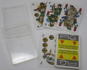 Patín RDA construcción de tuberías Karl-Marx-Stadt Altenburger cartas de juego caza Chemnitz - Imagen 1 de 4