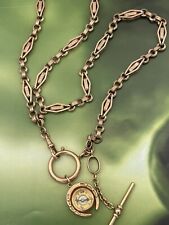 necklace collana chain CHARMS bussola compass  Old VERO ORO  6/7KT inizi 900 