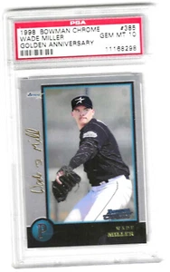 1998 Bowman Chrome Wade Miller RC Golden Anniversary 43 of 50 Graded PSA 10 pop2 - Afbeelding 1 van 2