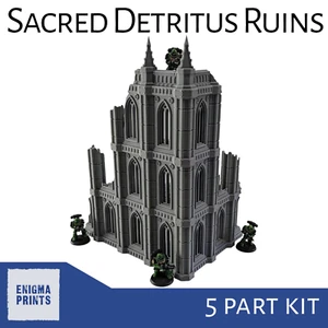 Gothic City Ecke Ruinen #1 - 28 mm Tischplatte Streuung Gelände 3D-Druck - Bild 1 von 6