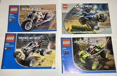 LEGO Racers Lot 8353, 8356, 8371, 4585, -  2002-03 Instruction Manuals Only - Image 1 of 4