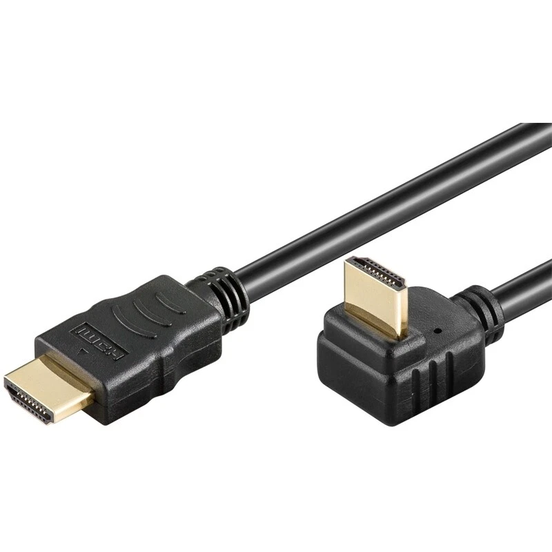 HDMI™-Kabel High Speed Stecker gerade an Stecker 270° gewinkelt 5m - Bild 1 von 1