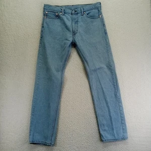 Levi's 505 Mens Light Wash Straight Leg Jeans Size 33x32 - Picture 1 of 8