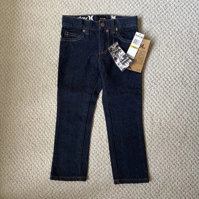 Pantalones de mezclilla HURLEY '84 para niños talla 3T ajustados azul oscuro lavado algodón nuevos con etiquetas Foto 1 de 4