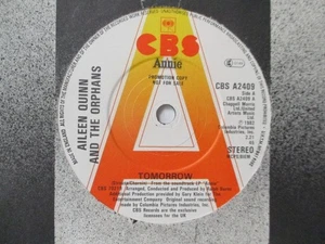 Aileen Quinn & The Orphans "Tomorrow" CBS UK PROMO 7" Single EX - Picture 1 of 3