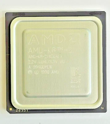 AMD AMD-K6-2/450AFX 450MHz 32KB Cache 66MHz /100MHz Bus Socket 7 Processor / CPU - Image 1 of 3
